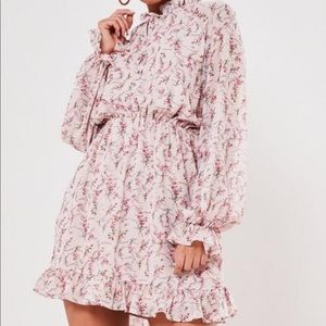 Missguided long sleeve floral dress